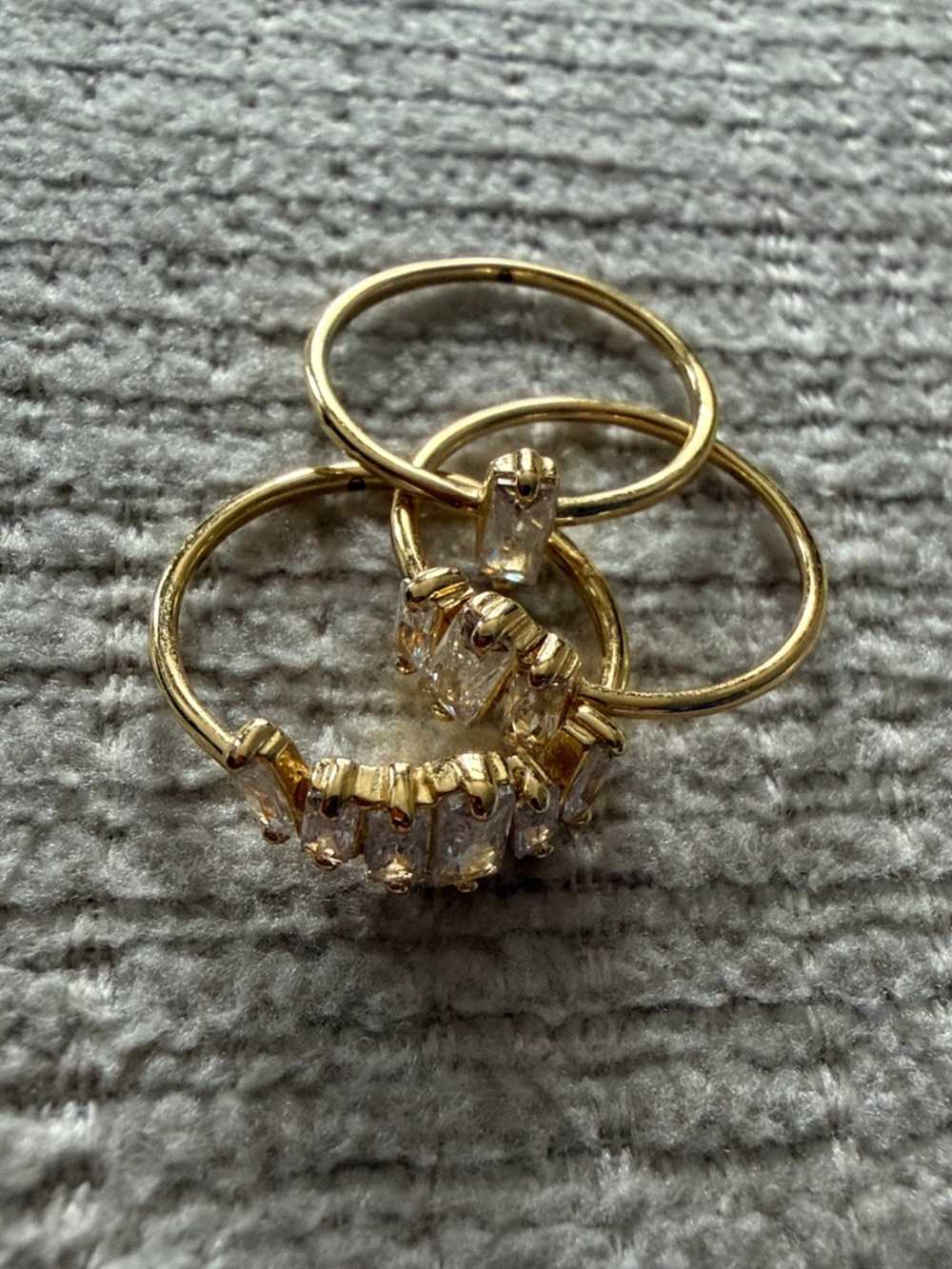Gorjana Gold Crystal Stacking Rings